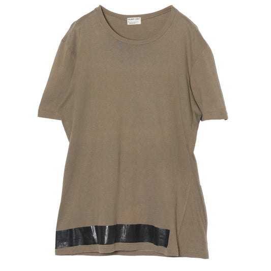 STRIPE PAINTED T-SHIRT / KHAKI