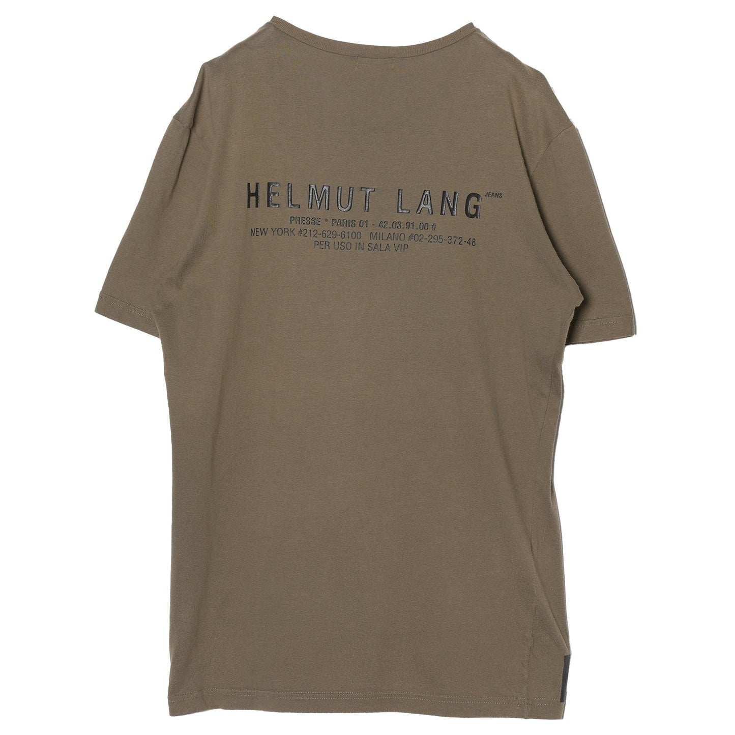 STRIPE PAINTED T-SHIRT / KHAKI