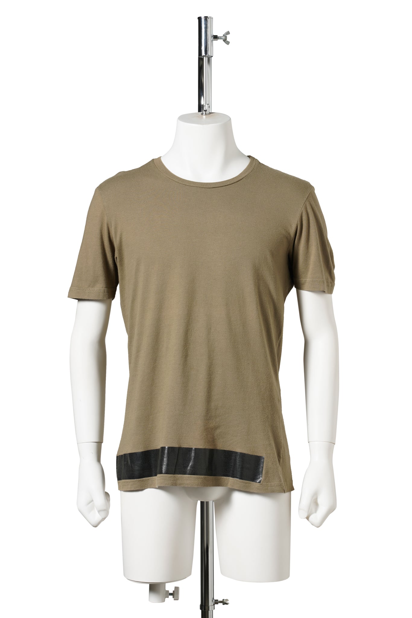 STRIPE PAINTED T-SHIRT / KHAKI