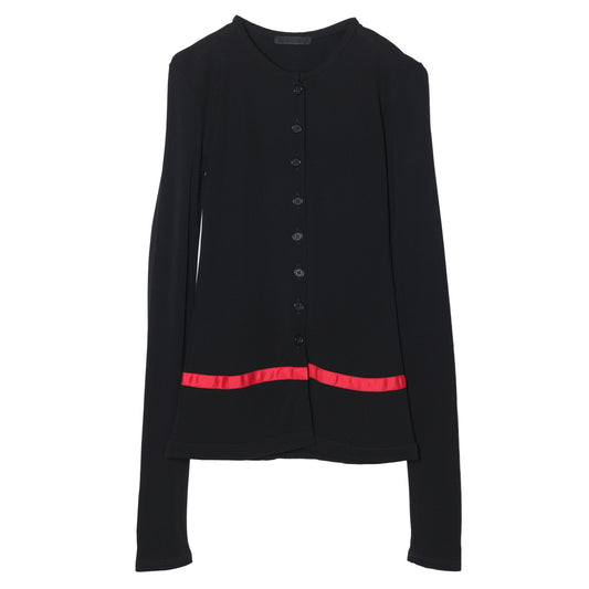 STRIPE CARDIGAN / BLACK