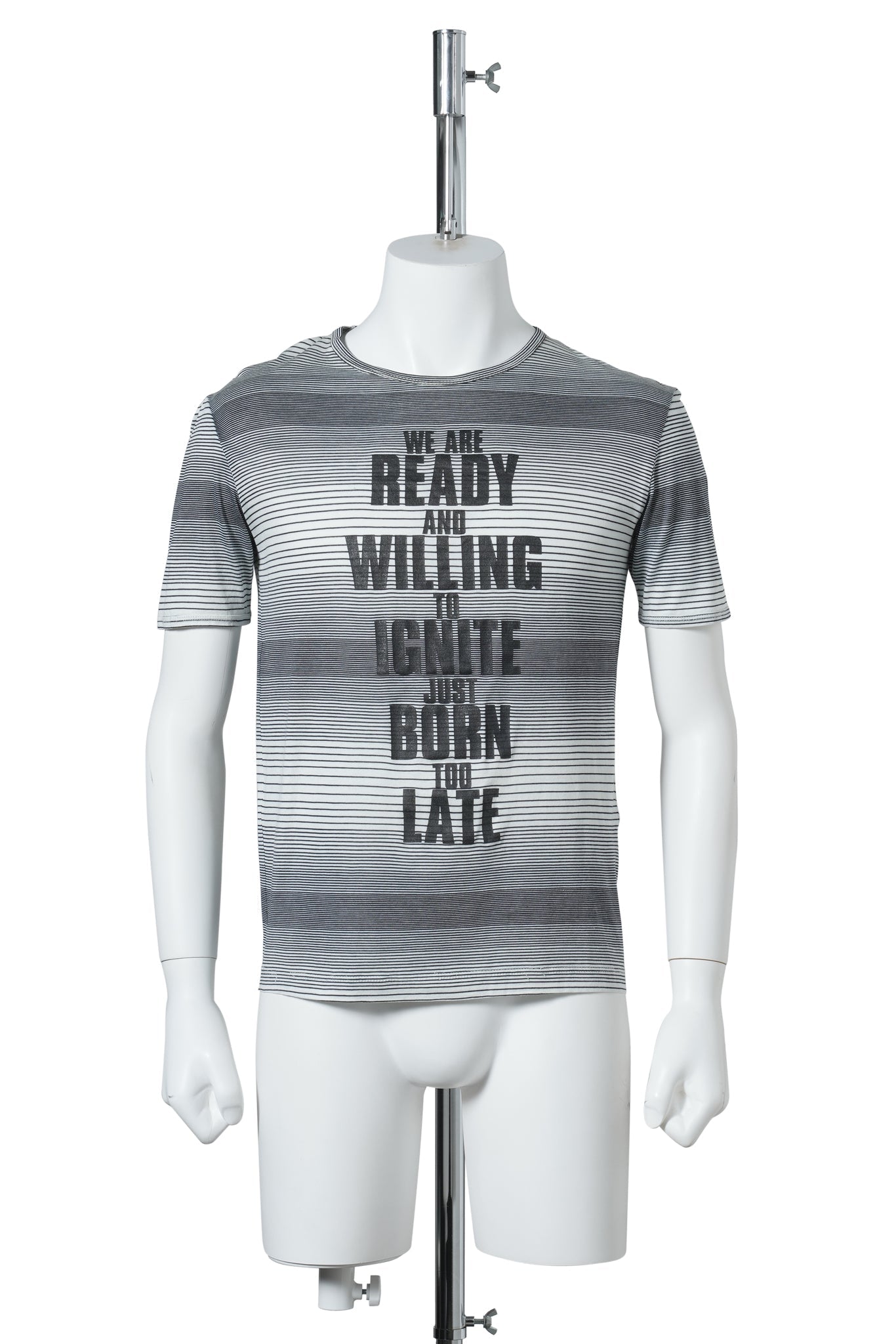 GRAPHIC STRIPE T-SHIRT / BLACK&WHITE