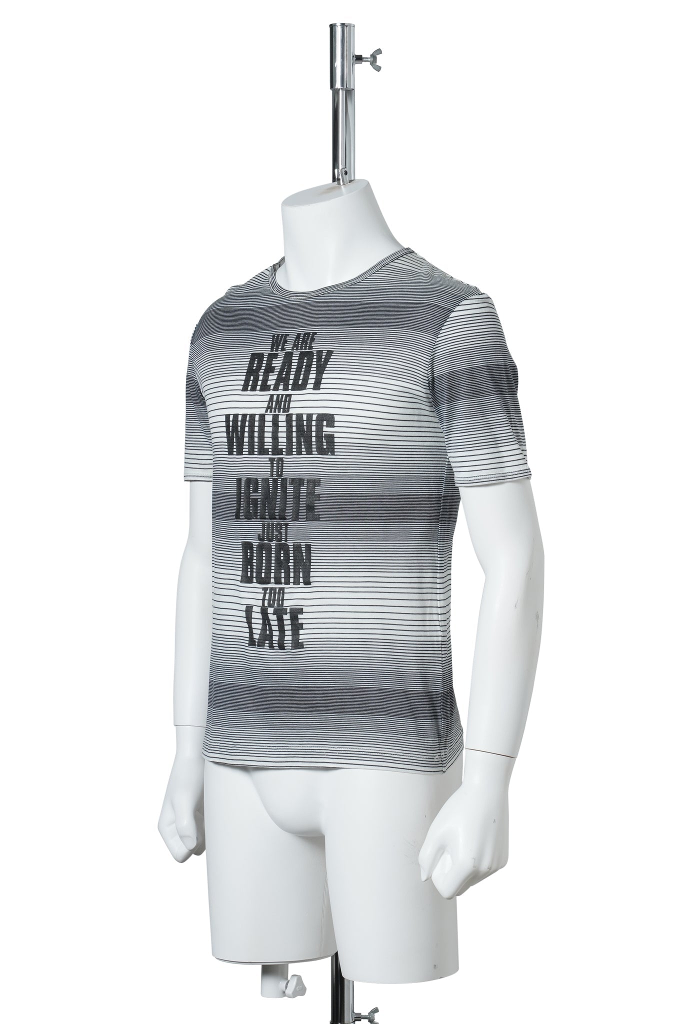 GRAPHIC STRIPE T-SHIRT / BLACK&WHITE