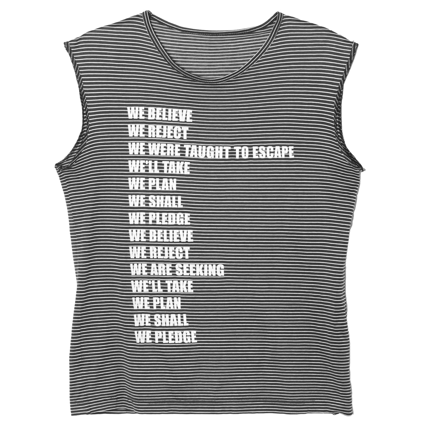 GRAPHIC SLEEVELESS TOP / BLACK&WHITE