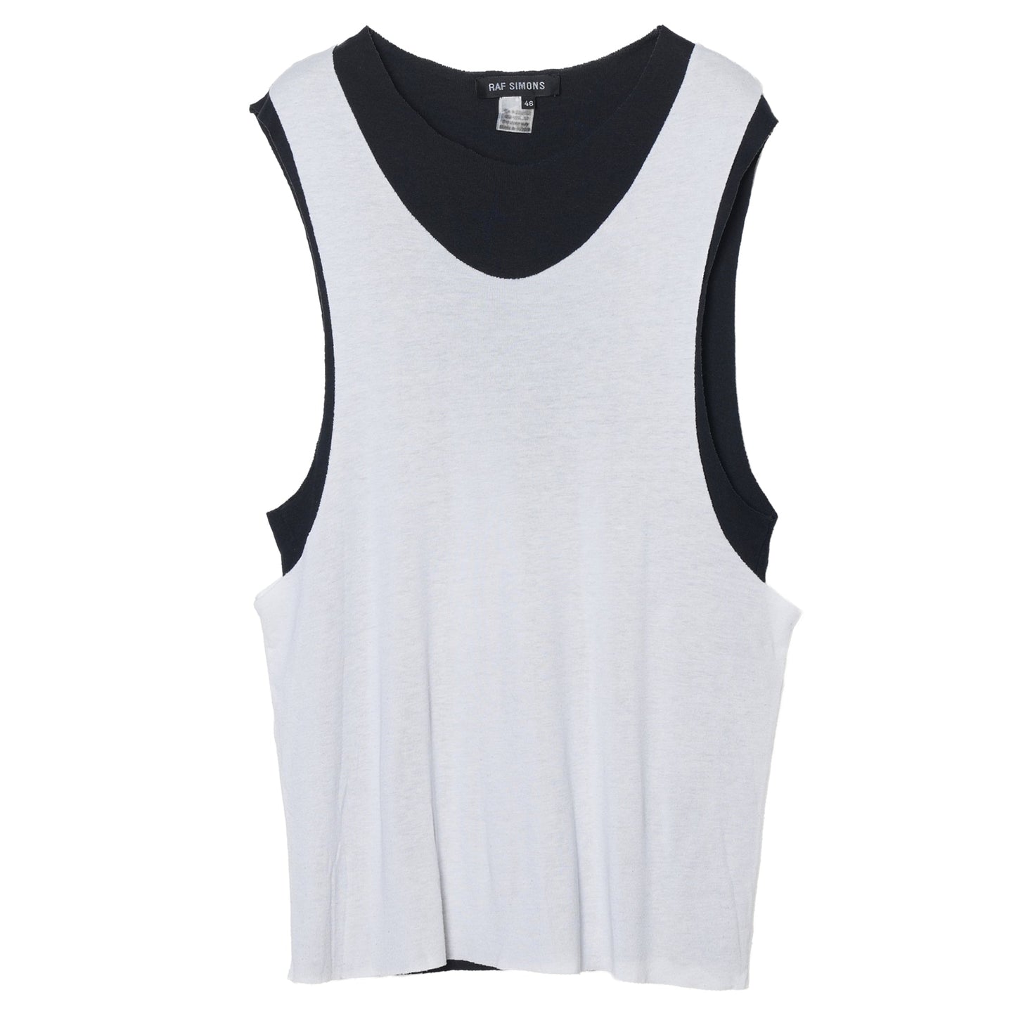 SLEEVELESS LAYERED TOP / BLACK&WHITE