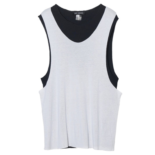 SLEEVELESS LAYERED TOP / BLACK&WHITE