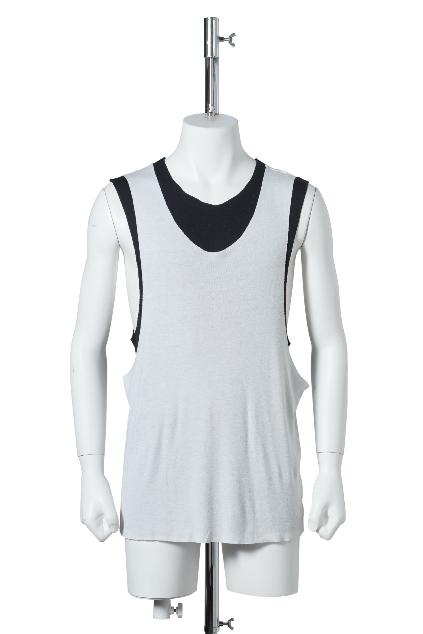 SLEEVELESS LAYERED TOP / BLACK&WHITE