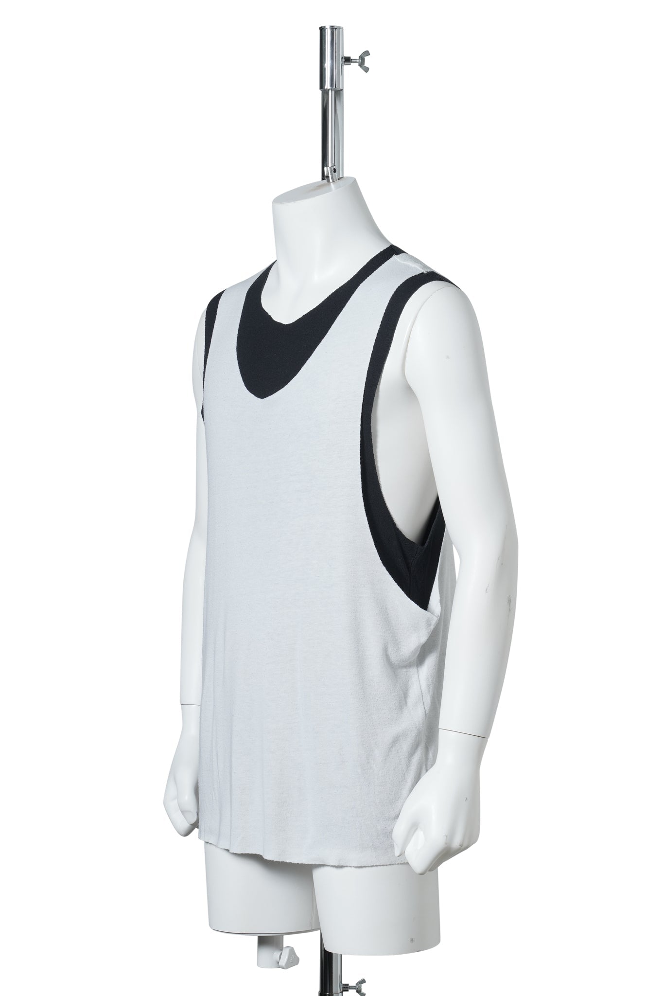 SLEEVELESS LAYERED TOP / BLACK&WHITE