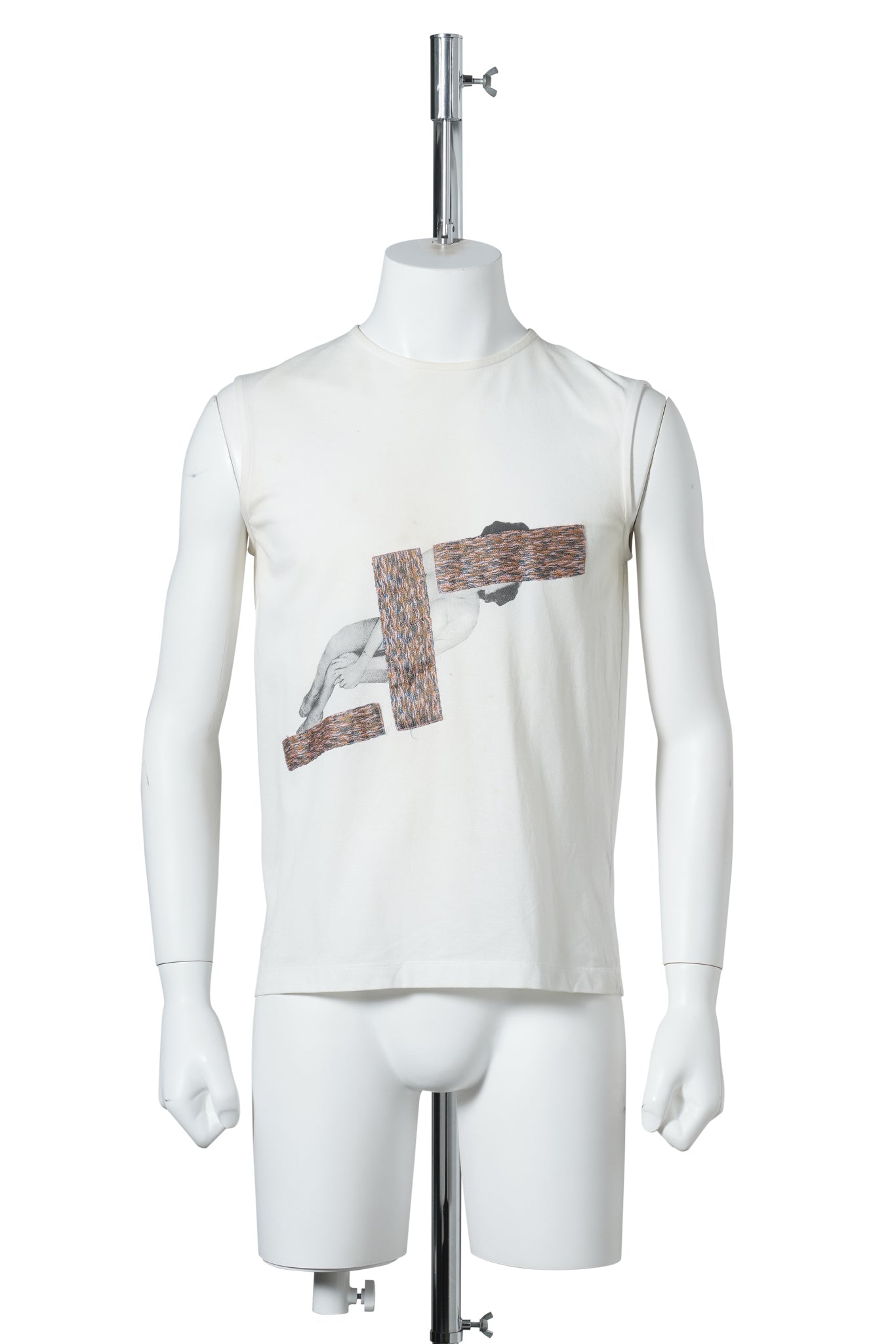 BACK ZIP SLEEVELESS TOP / WHITE