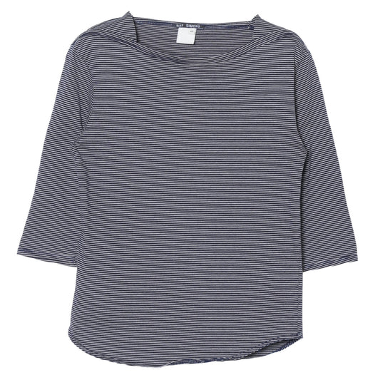HALF SLEEVE STRIPE T-SHIRT / NAVY&WHITE