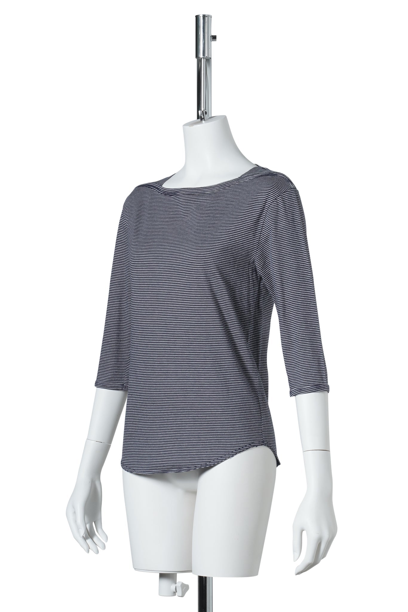 HALF SLEEVE STRIPE T-SHIRT / NAVY&WHITE