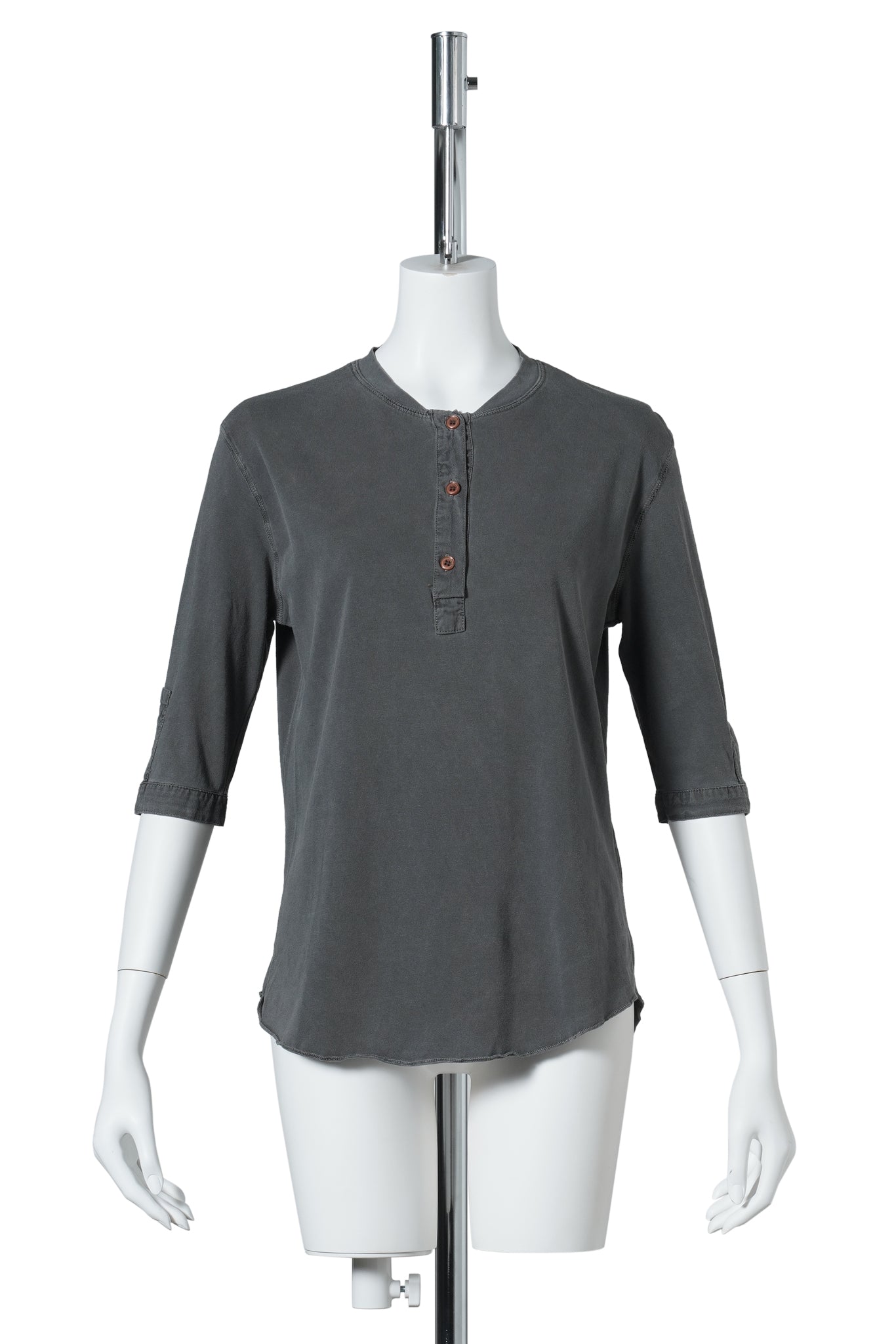 HALF SLEEVE TOP / CHARCOAL GREY