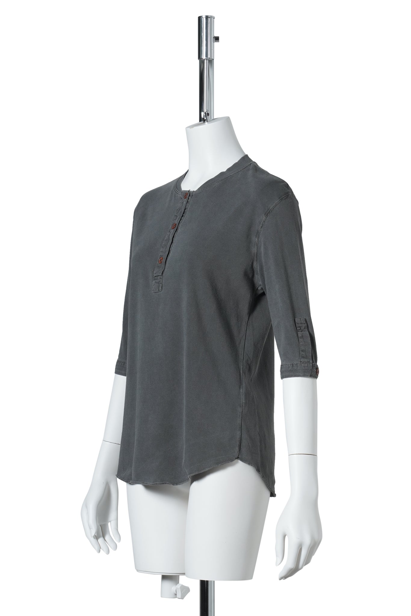 HALF SLEEVE TOP / CHARCOAL GREY