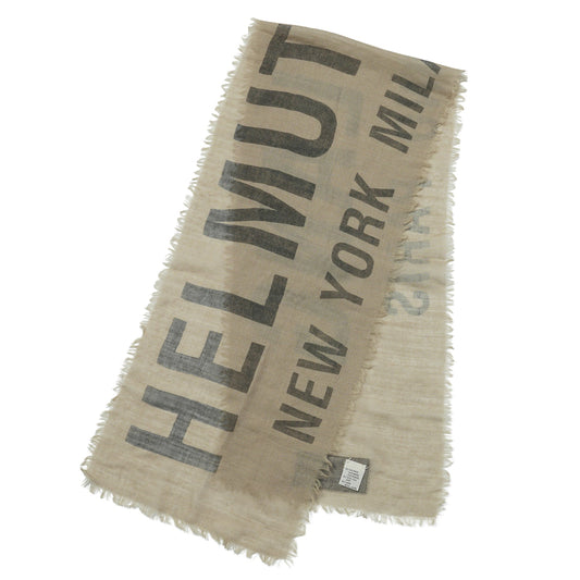 HELMUT LANG LOGO SCARF / BEIGE