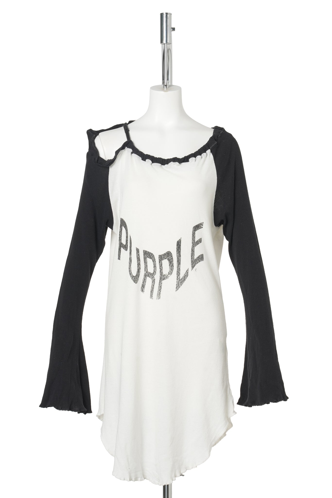 PURPLE LONG SLEEVE TOP / WHITE&BLACK
