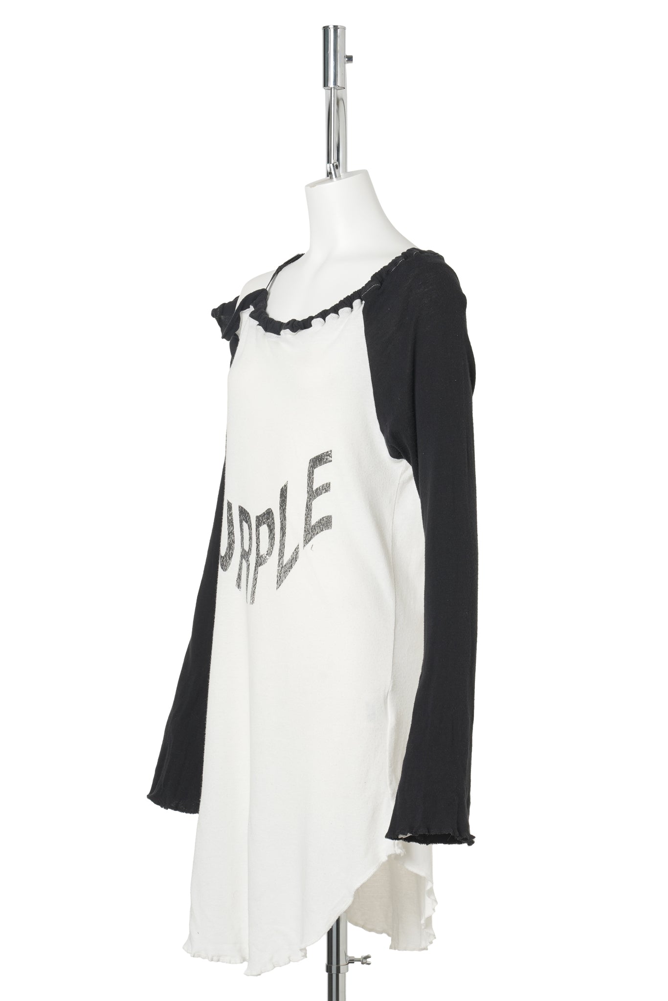 PURPLE LONG SLEEVE TOP / WHITE&BLACK