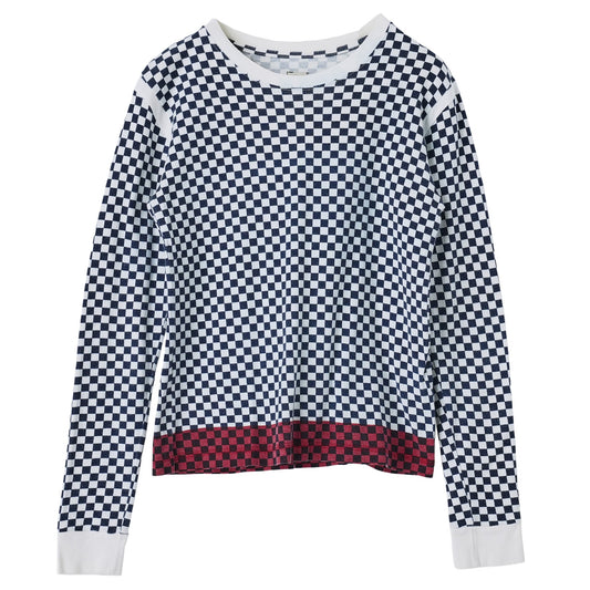 CHECK LONG SLEEVE TOP / MULTI
