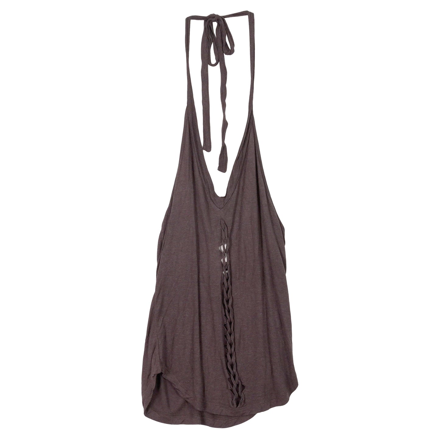 HALTER NECK TOP / DARK BROWN