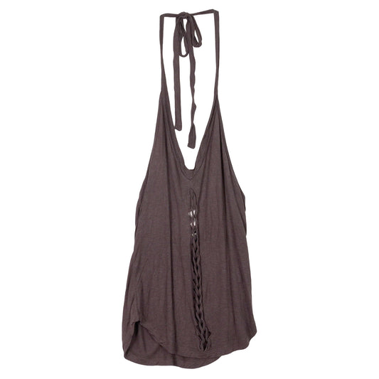 HALTER NECK TOP / DARK BROWN