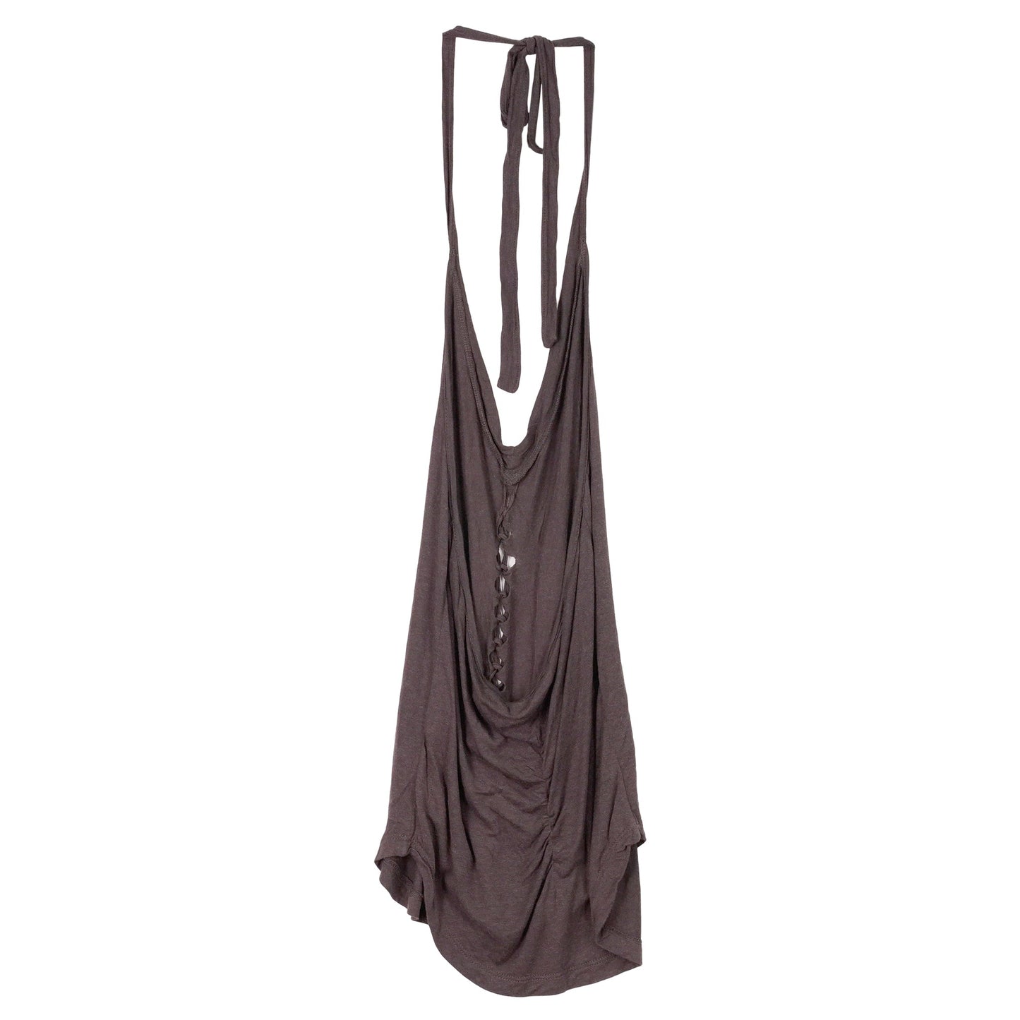 HALTER NECK TOP / DARK BROWN