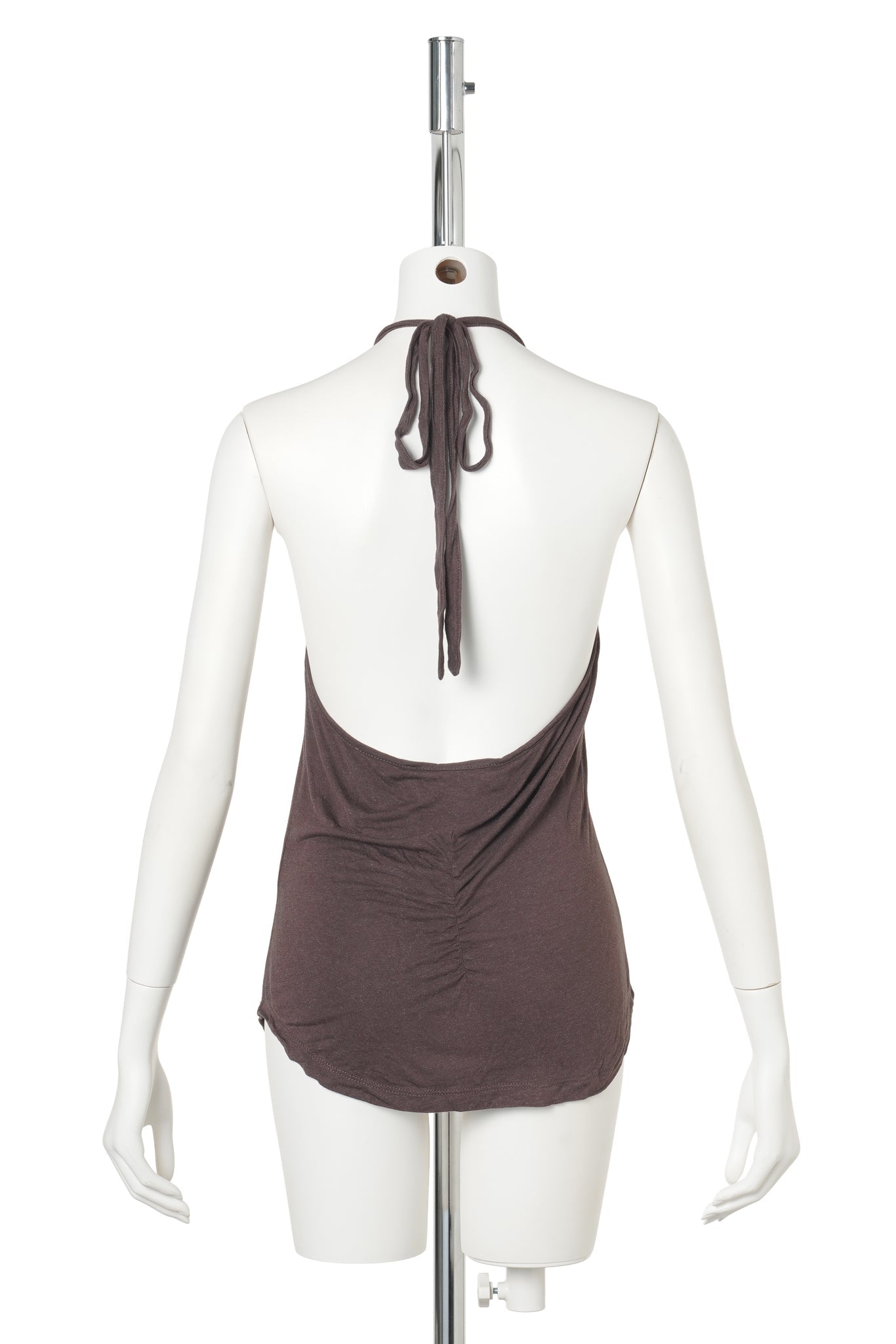 HALTER NECK TOP / DARK BROWN