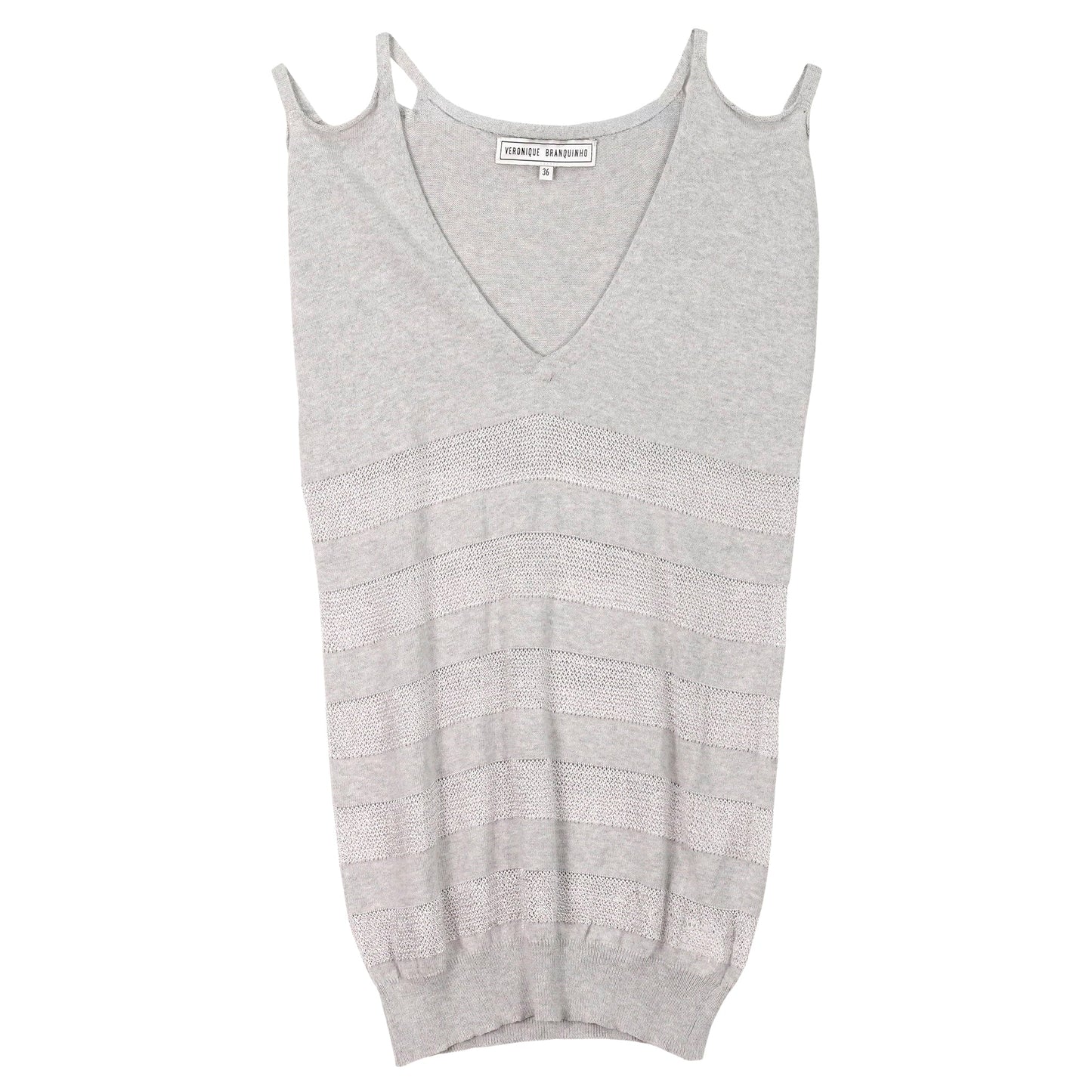 SLEEVELESS KNIT VEST / GREY