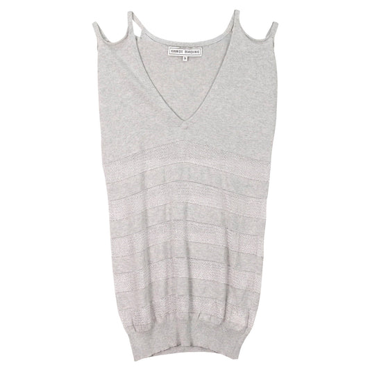 SLEEVELESS KNIT VEST / GREY