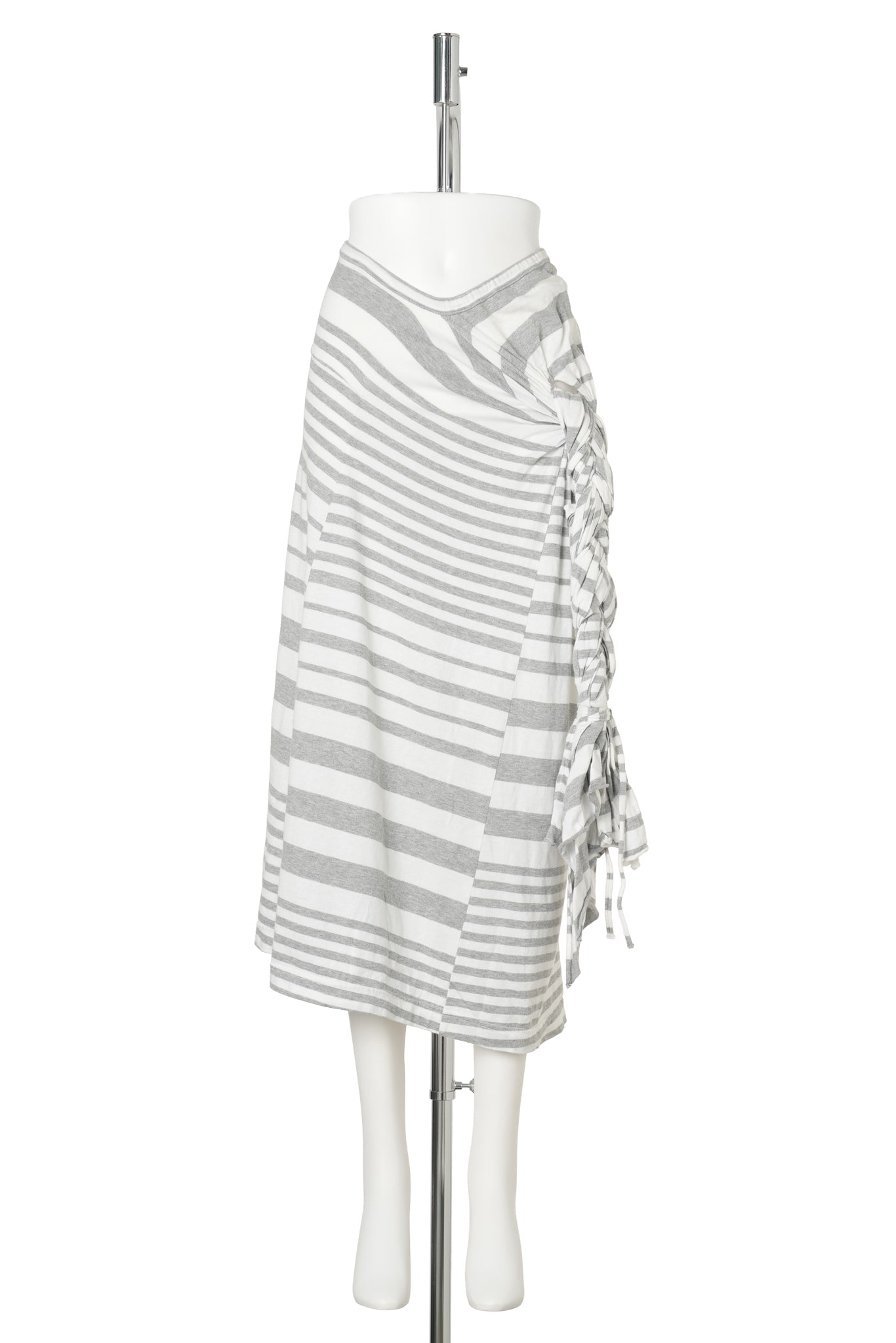 STRIPE SKIRT / WHITE&GREY