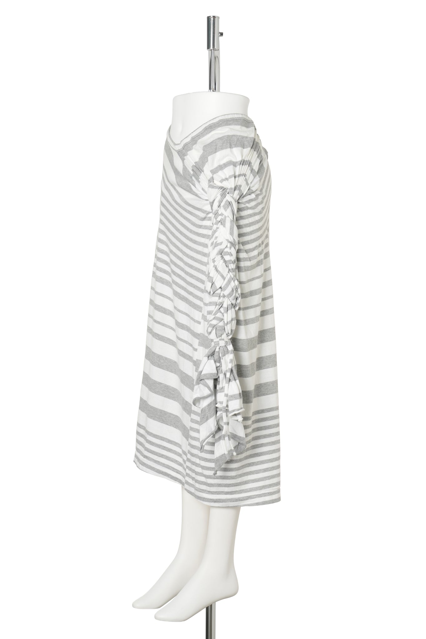 STRIPE SKIRT / WHITE&GREY