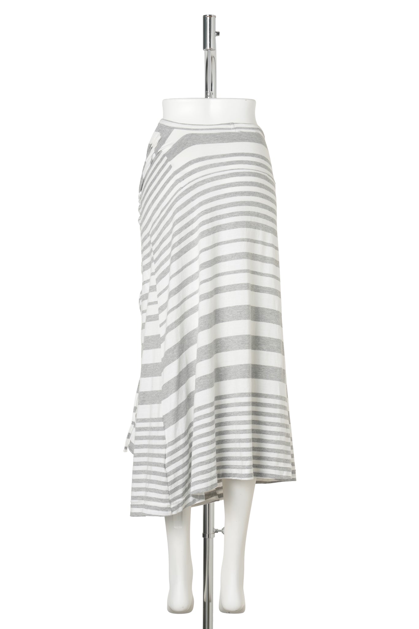 STRIPE SKIRT / WHITE&GREY