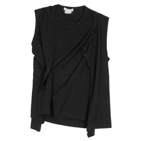 LAYERED SLEEVELESS TOP / BLACK