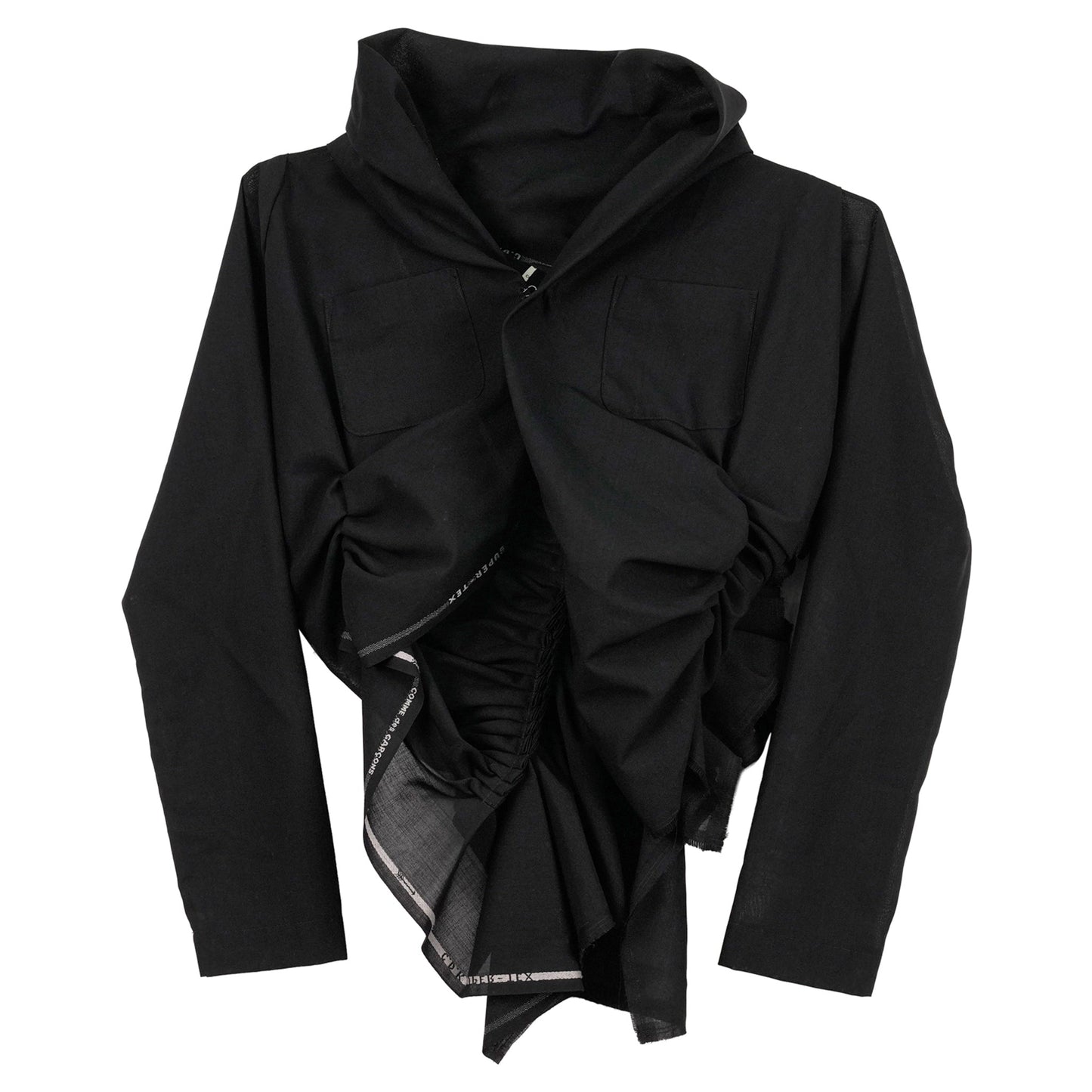 ASYMMETRY CROPPED JACKET / BLACK