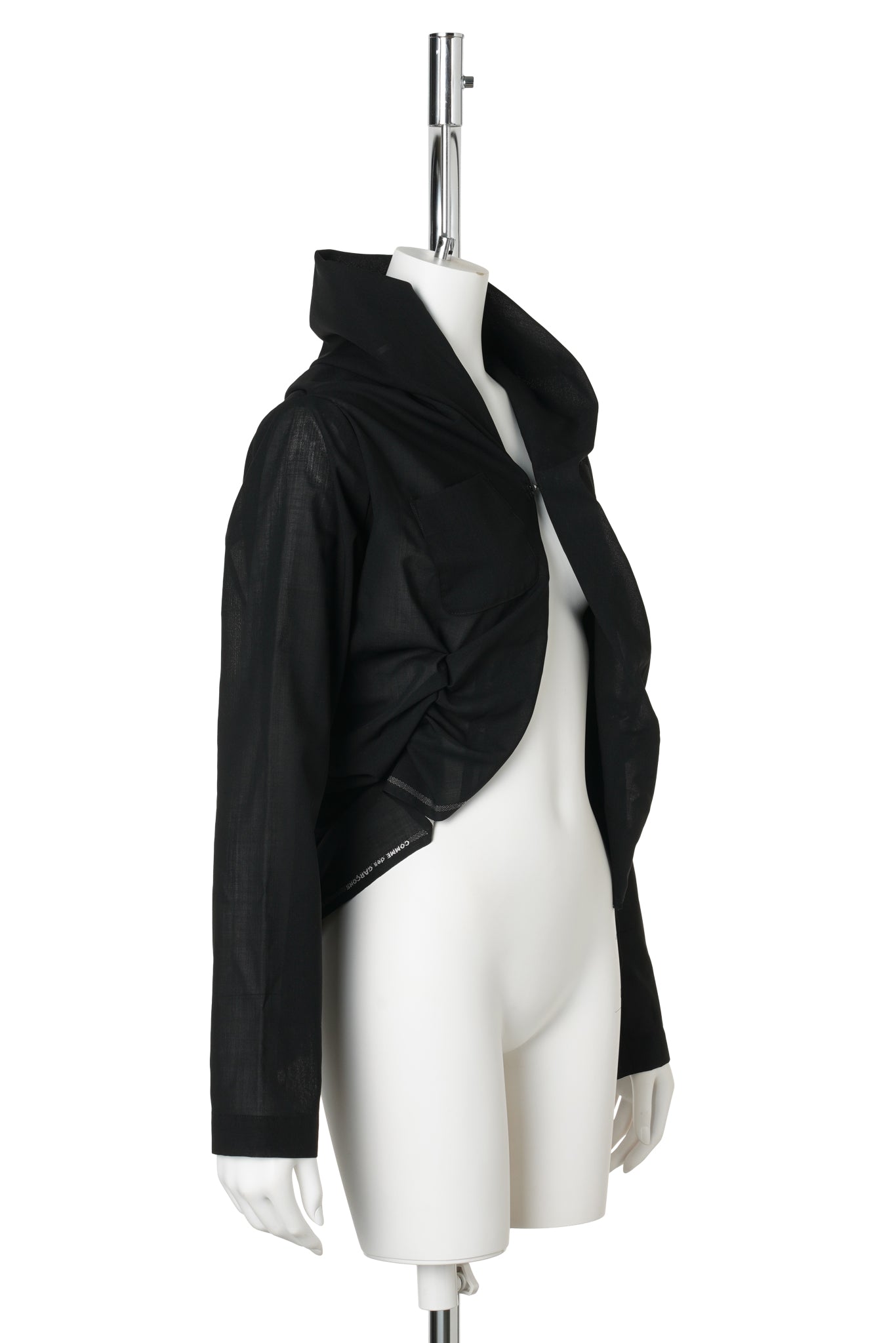 ASYMMETRY CROPPED JACKET / BLACK