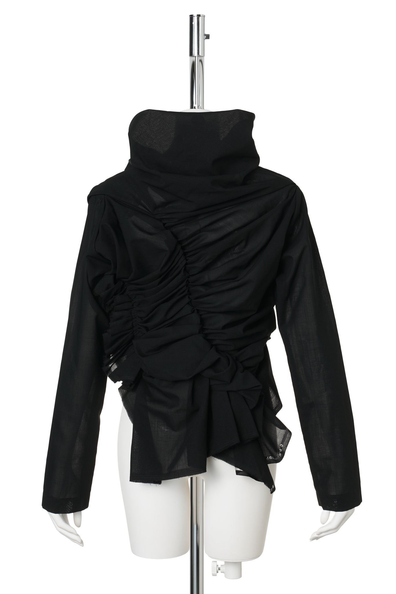 ASYMMETRY CROPPED JACKET / BLACK