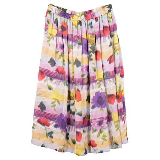 FLOWER PRINT SKIRT / MULTI