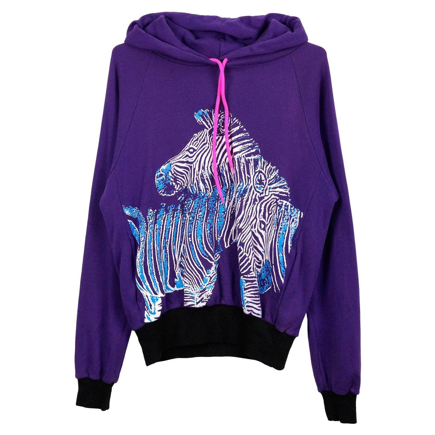 ZEBRA PRINT HOODIE / PURPLE