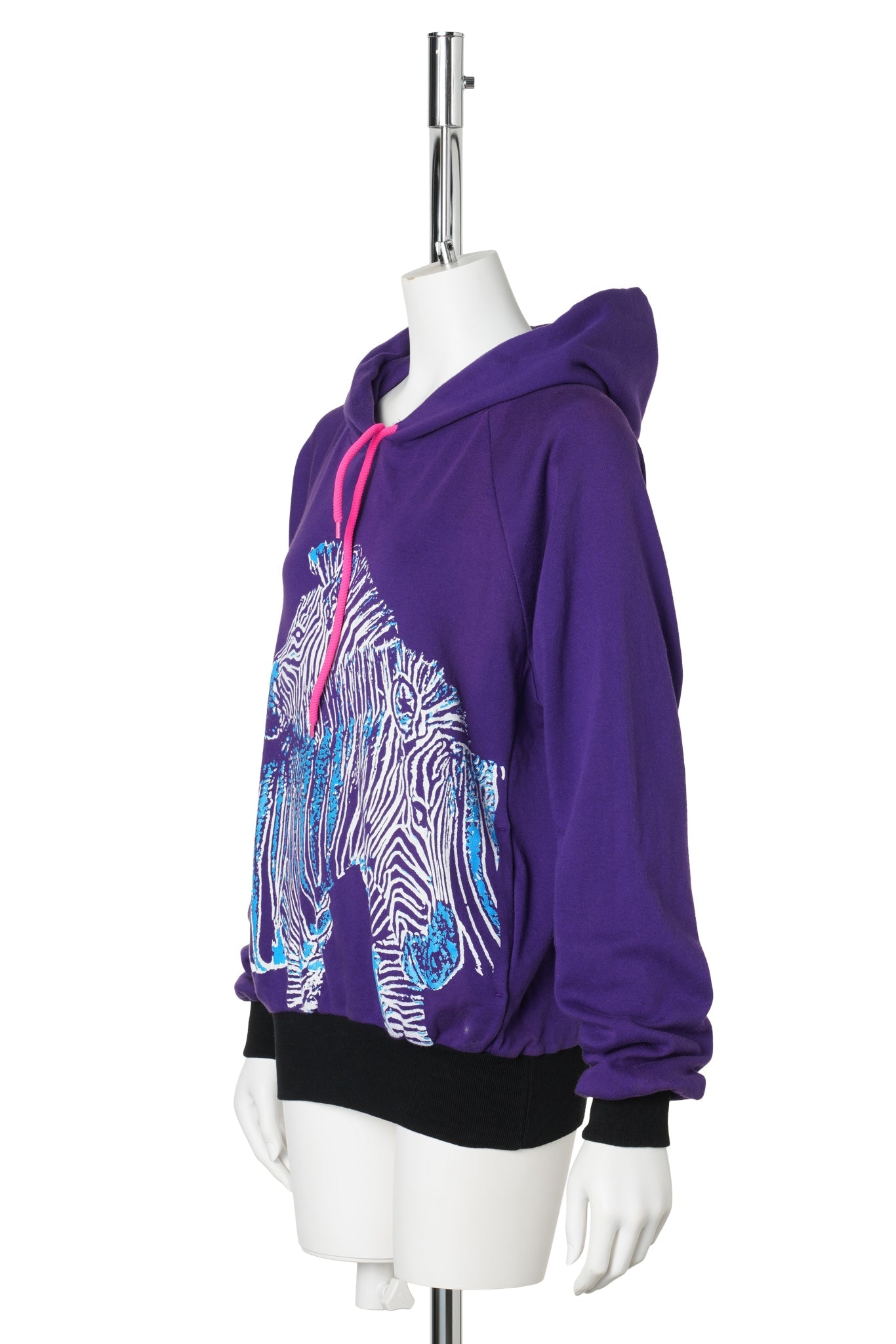 ZEBRA PRINT HOODIE / PURPLE