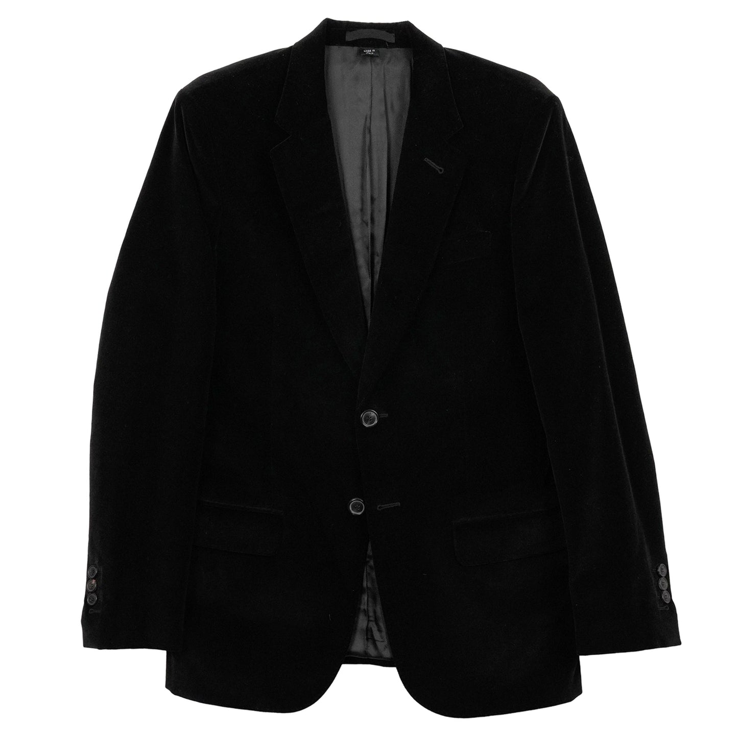 VELVET TAILORED JACKET / BLACK