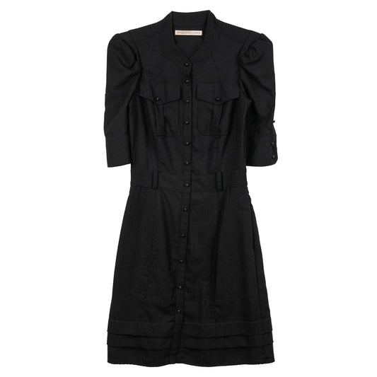 HALF SLEEVE DRESS / BLACK