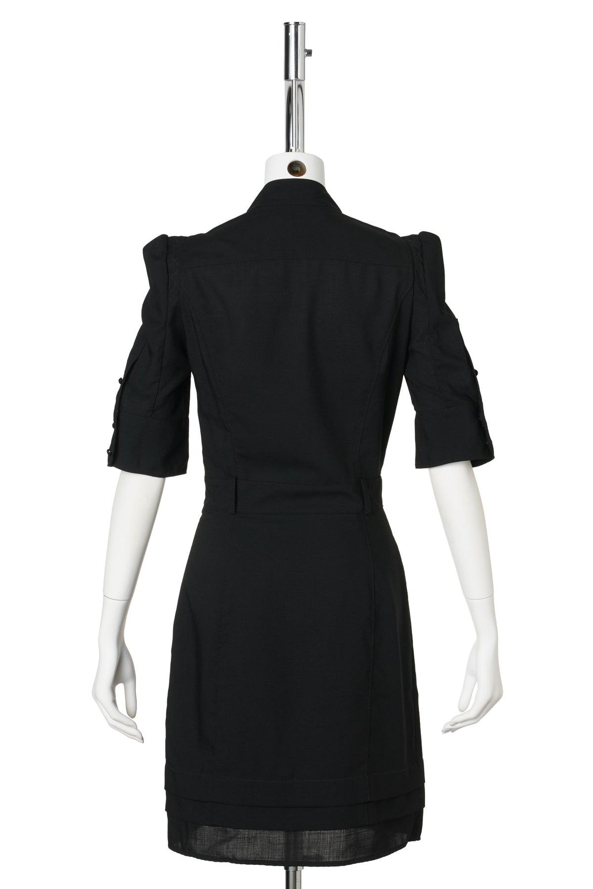 HALF SLEEVE DRESS / BLACK