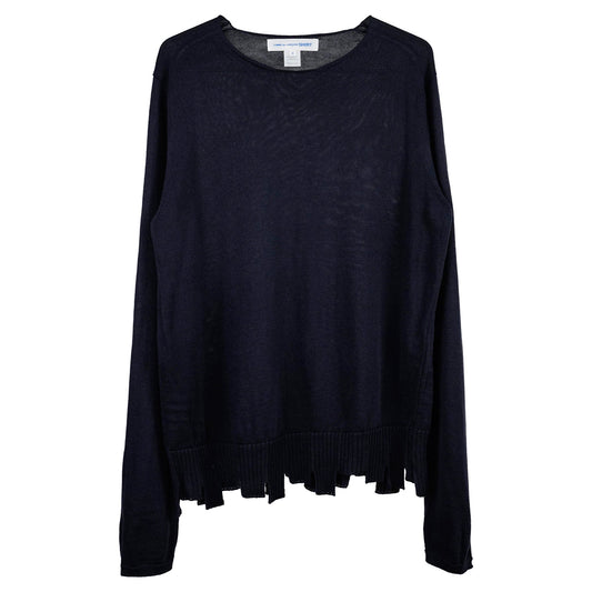 ZIGZAG RIB SWEATER / BLACK