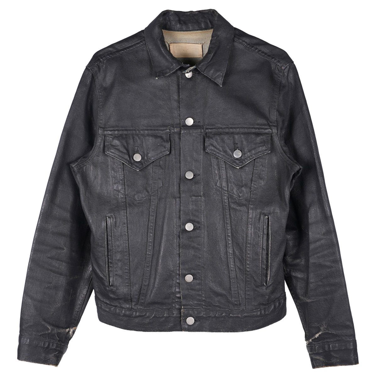 ARTISANAL PAINT DENIM JACKET / BLACK
