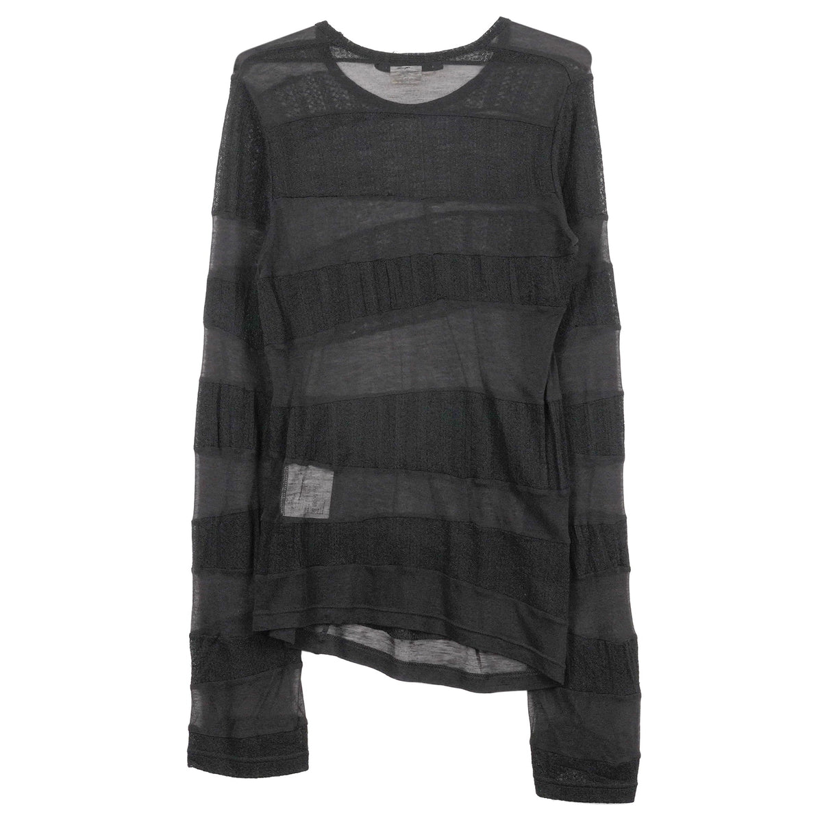 BLACK ON BLACK STRIPE SWEATER / BLACK