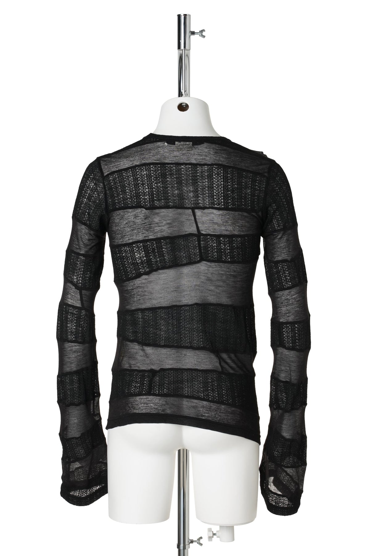 BLACK ON BLACK STRIPE SWEATER / BLACK