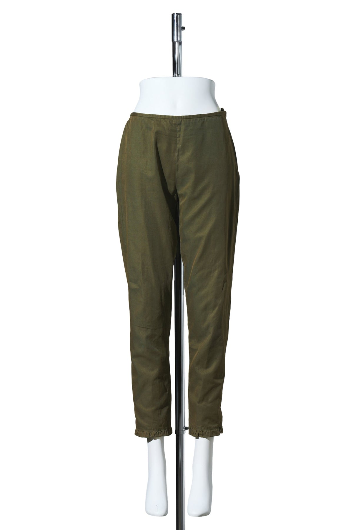 BACK FRILL PANTS / KHAKI