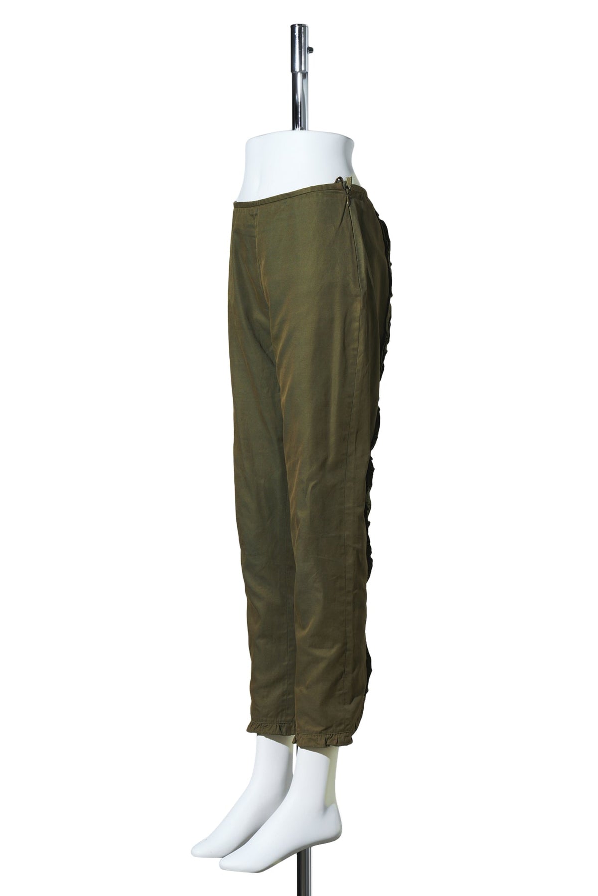 BACK FRILL PANTS / KHAKI
