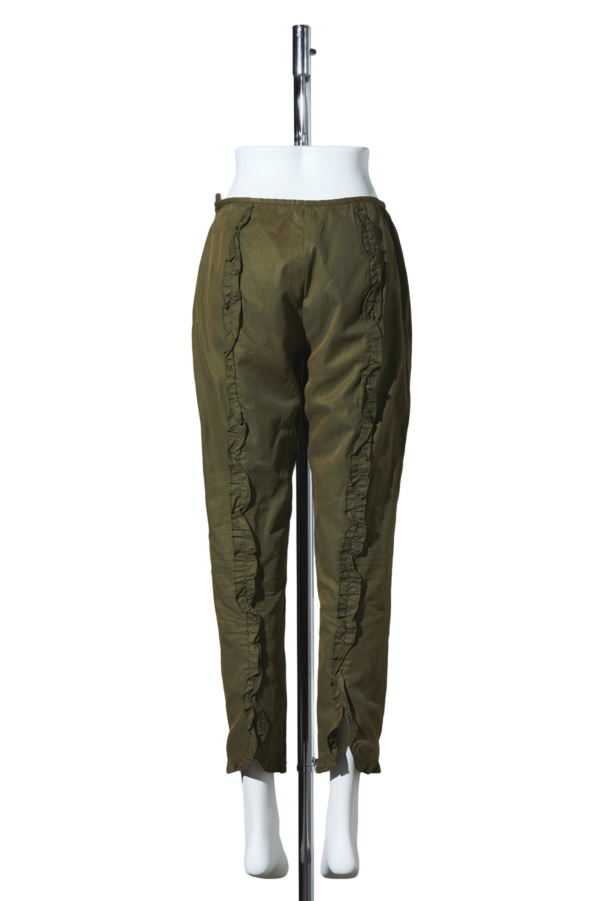 BACK FRILL PANTS / KHAKI