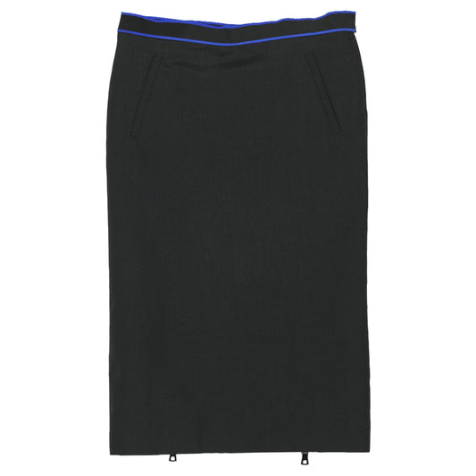 DOUBLE ZIP UP SKIRT / BLACK