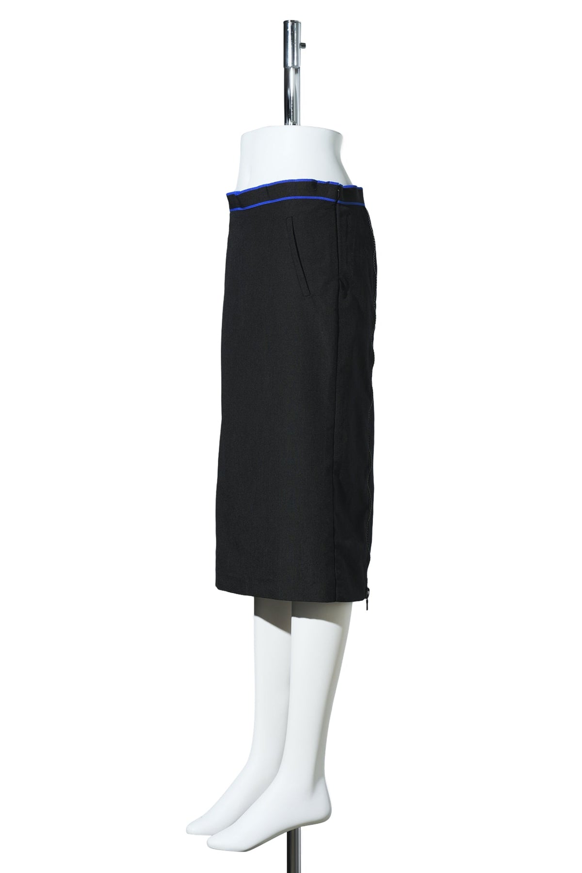 DOUBLE ZIP UP SKIRT / BLACK