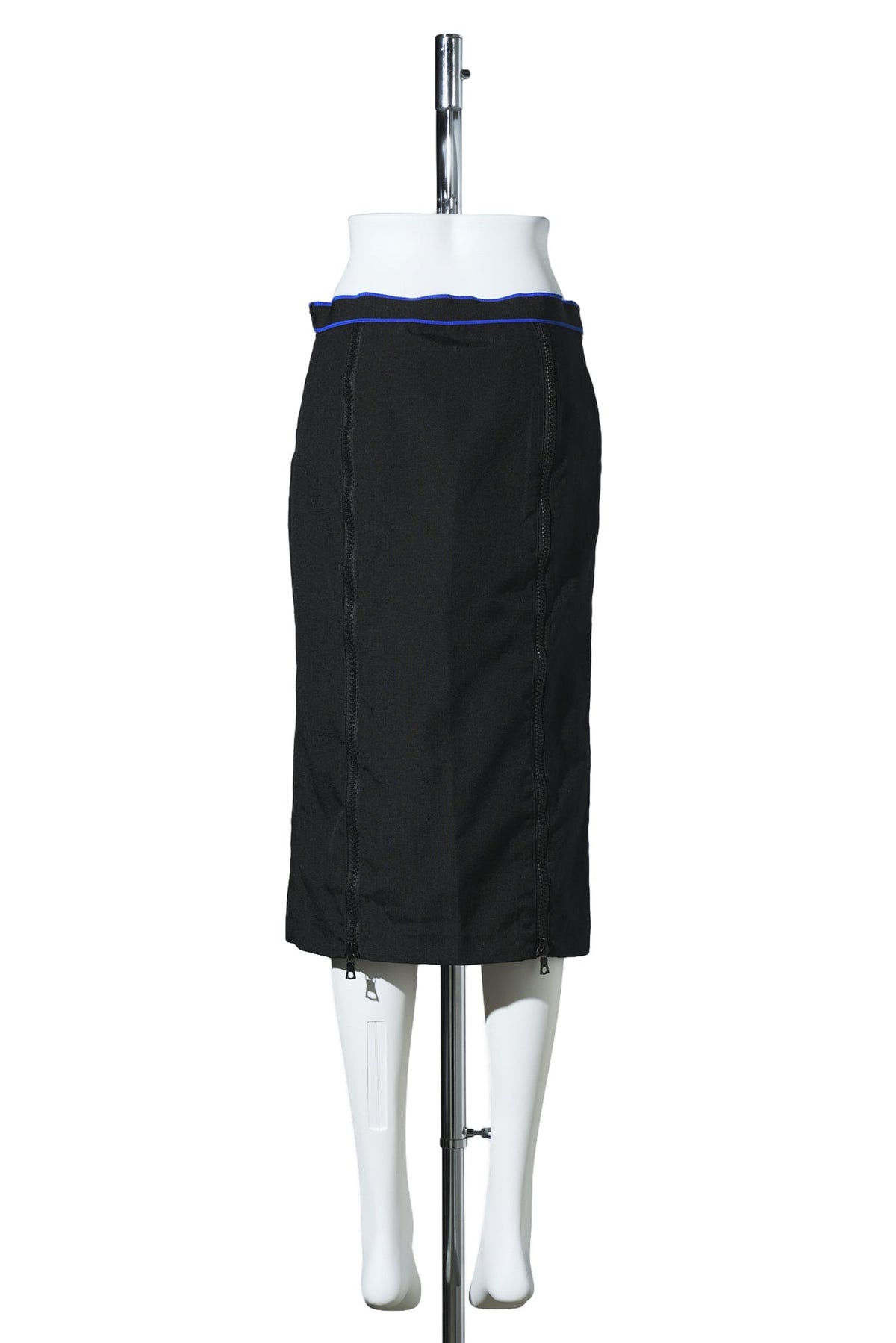 DOUBLE ZIP UP SKIRT / BLACK