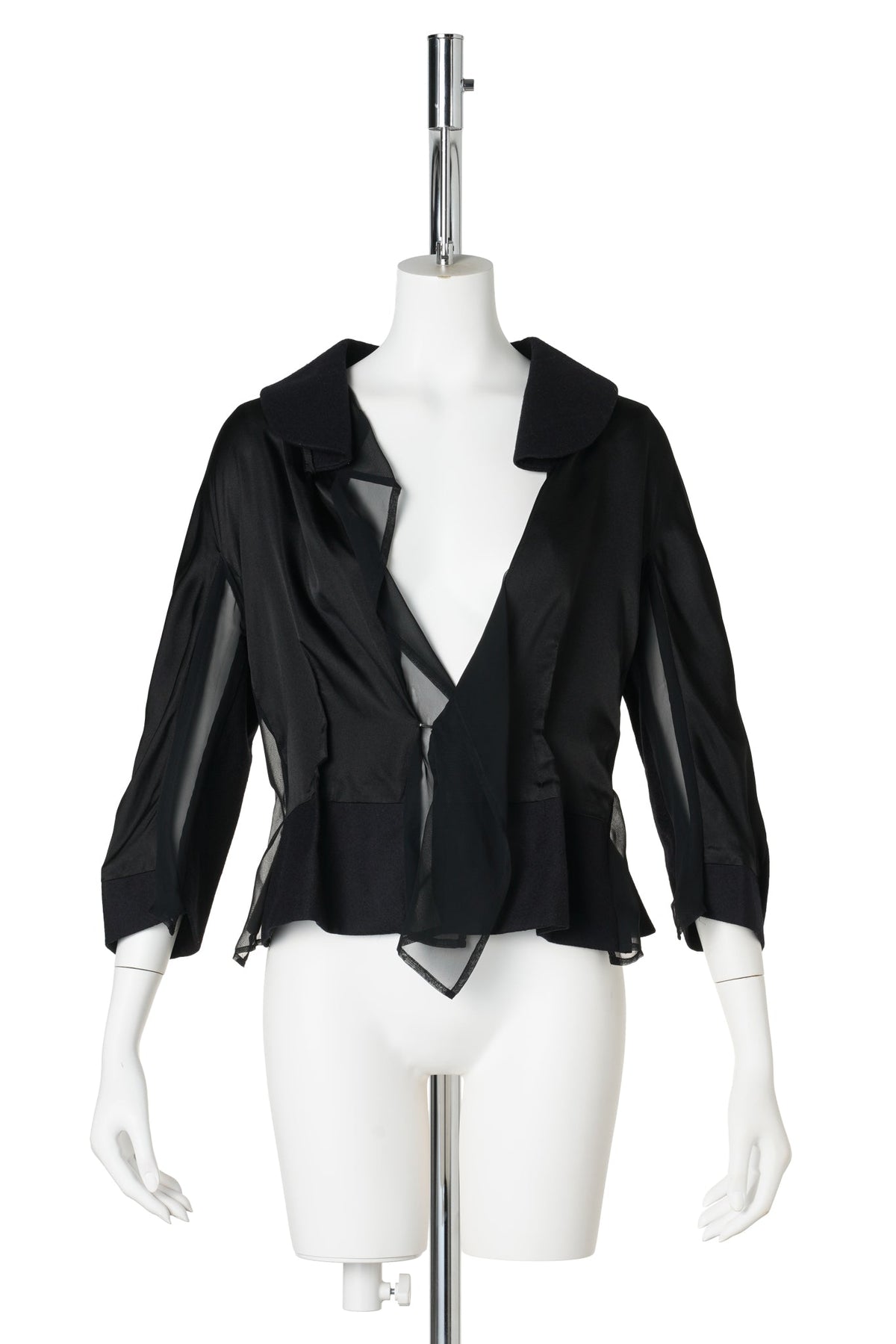 HYBRID CROPPED JACKET / BLACK